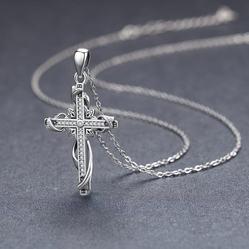 925 Sterling Silver for Women Cross Pendant Cross Jewelry Cross Necklace